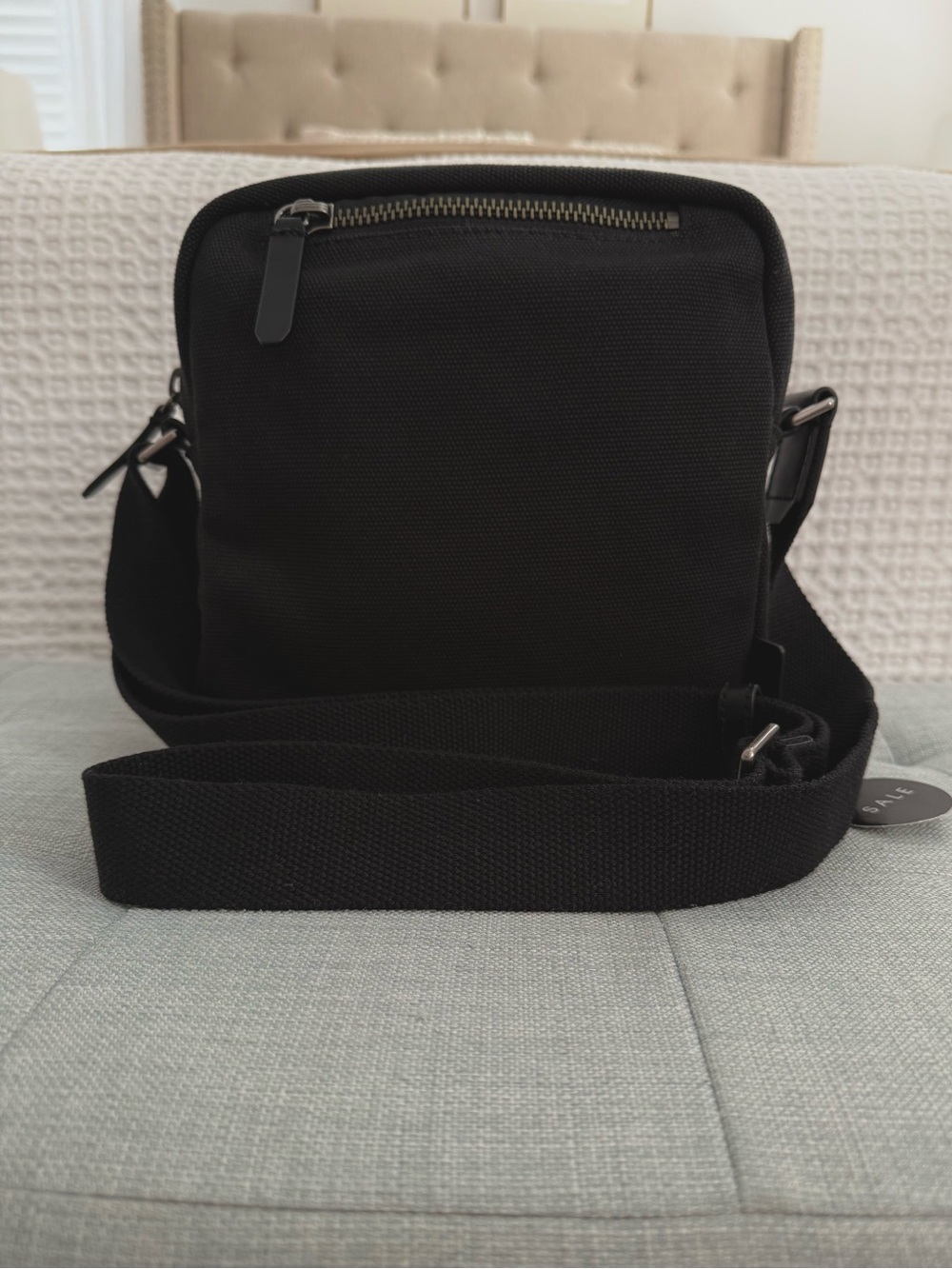 ECCO Kasan Messenger Canvas Cow Leather Black